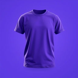 Create a 3D design for a t-shirt featuring a violet color