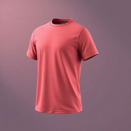 Create a 3D design for a t-shirt featuring a coral color