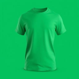 Create a 3D design for a t-shirt featuring an emerald color