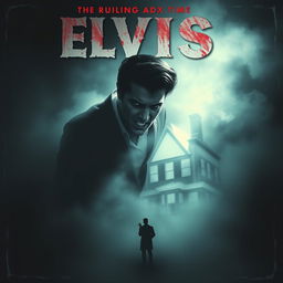 Design a horror movie poster featuring Elvis Presley as the central character