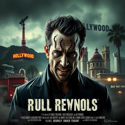 Create a horror movie poster featuring Ryan Reynolds as the villain