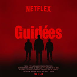 Create a horror movie poster titled 'Guidões' in a red and black style