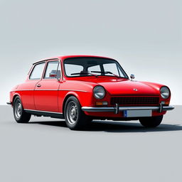 Create a realistic image that combines features of a Ferrari and a Renault 4