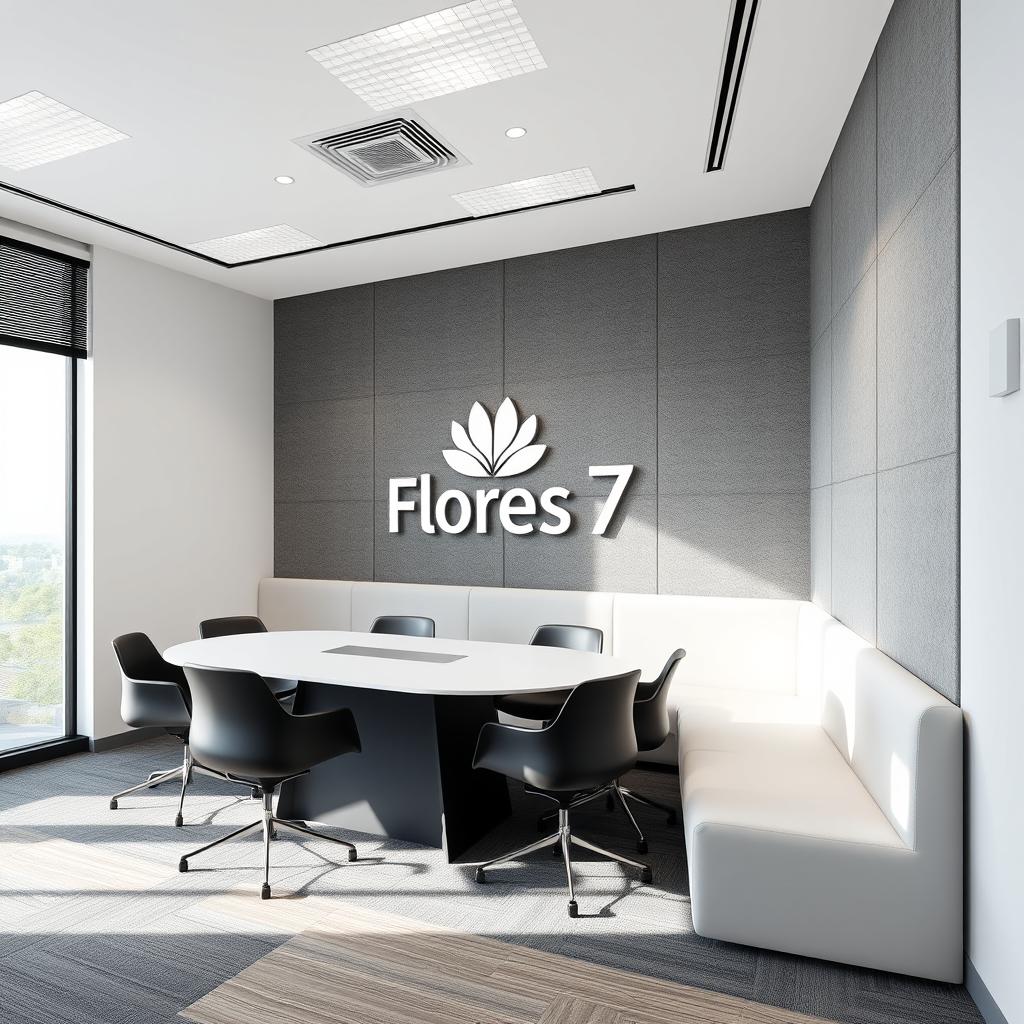 Design a meeting space in an office with a wall that is 4 meters wide and 3 meters high