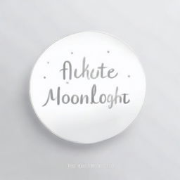 The title 'White Moonlight' written in Meybi font with a silver color