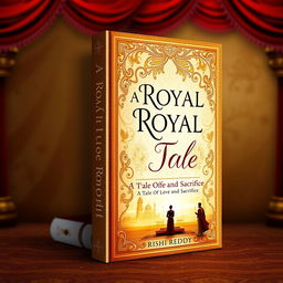 Create a book cover for the title 'A Royal Love Tale: A Tale Of Love and Sacrifice' by author RishiReddy