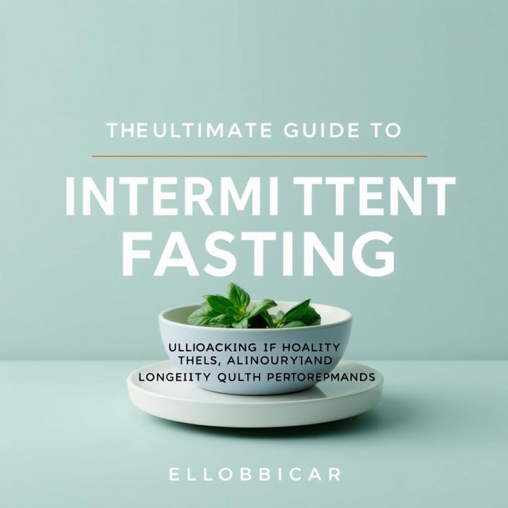 Create an ebook cover for 'The Ultimate Guide to Intermittent Fasting: Unlocking Health, Longevity and Performance'