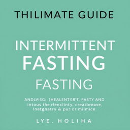 Create an ebook cover for 'The Ultimate Guide to Intermittent Fasting: Unlocking Health, Longevity and Performance'