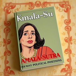 A book cover featuring Kamala Harris with the title 'Kamala-Sutra: Her Many Political Positions'