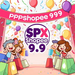 A lively and colorful cartoon-style design for the SPX Shopee 9