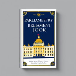 A sophisticated and elegant book cover for a parliamentary book