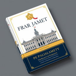 A sophisticated and elegant book cover for a parliamentary book