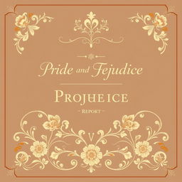 A detailed and elegant cover for a report on 'Pride and Prejudice'