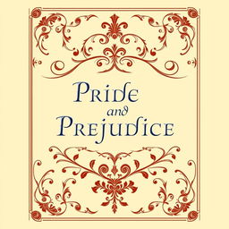 A detailed and elegant cover for a report on 'Pride and Prejudice'