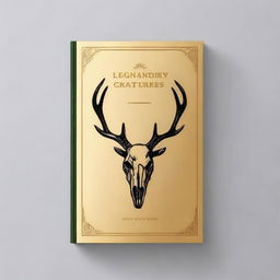 A minimalistic book cover with a foil deer skull