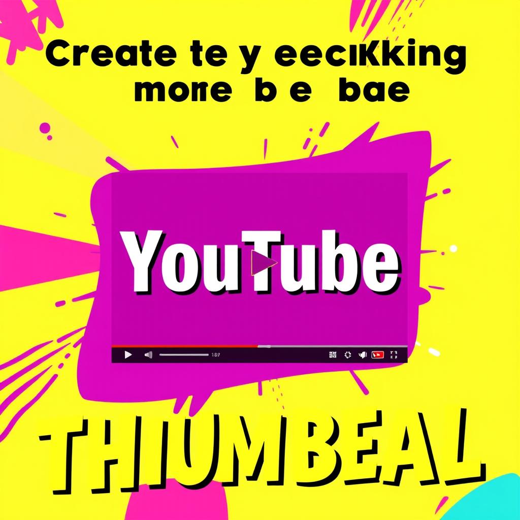 Create a vibrant and eye-catching YouTube thumbnail