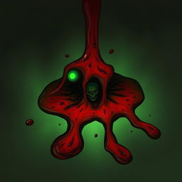 A detailed illustration of toxic blood, with a dark, ominous appearance and greenish tints to indicate its toxic nature