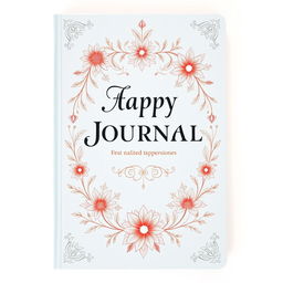 A beautifully designed journal cover featuring elegant typography, intricate floral patterns, and a serene color palette