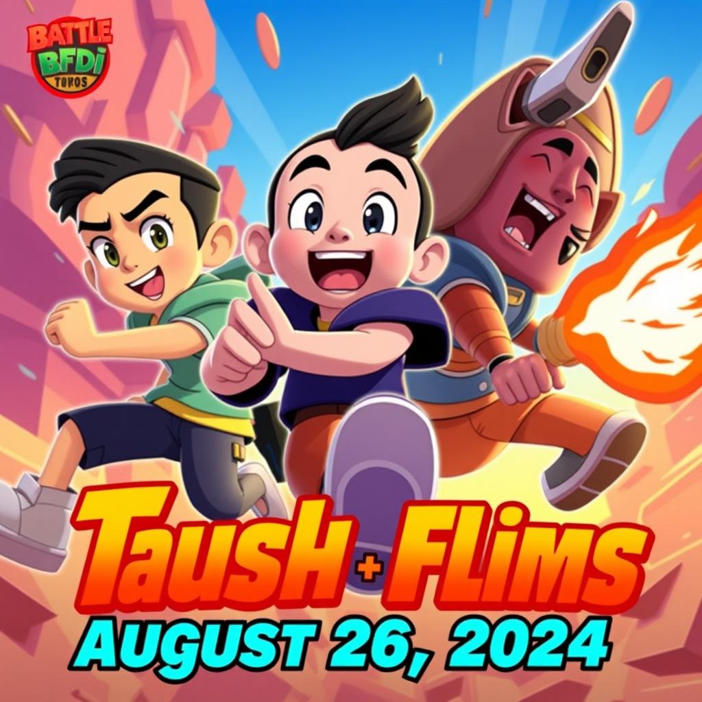 Create an image featuring characters Liy, Naily, and Taco from the show Battle For BFDI