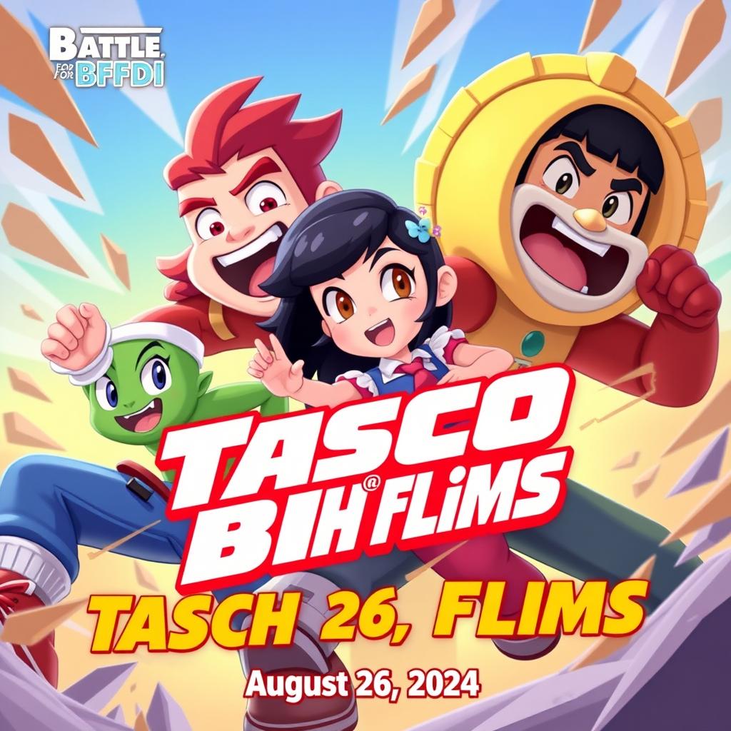 Create an image featuring characters Liy, Naily, and Taco from the show Battle For BFDI