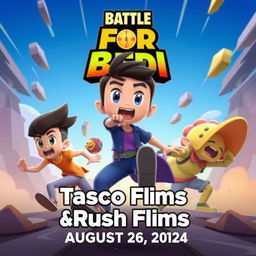 Create an image featuring characters Liy, Naily, and Taco from the show Battle For BFDI