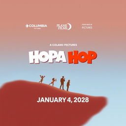 Create a movie poster for the film 'Hopa Hop' set to release on January 24, 2028