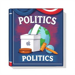 Create a book cover illustration that represents the theme of politics