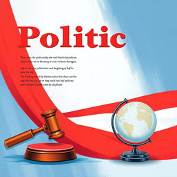 Create a book cover illustration that represents the theme of politics