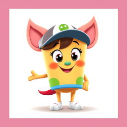 Create an image of Tynya, the cup mascot from Apple Appy Films, set to debut on September 8, 2024