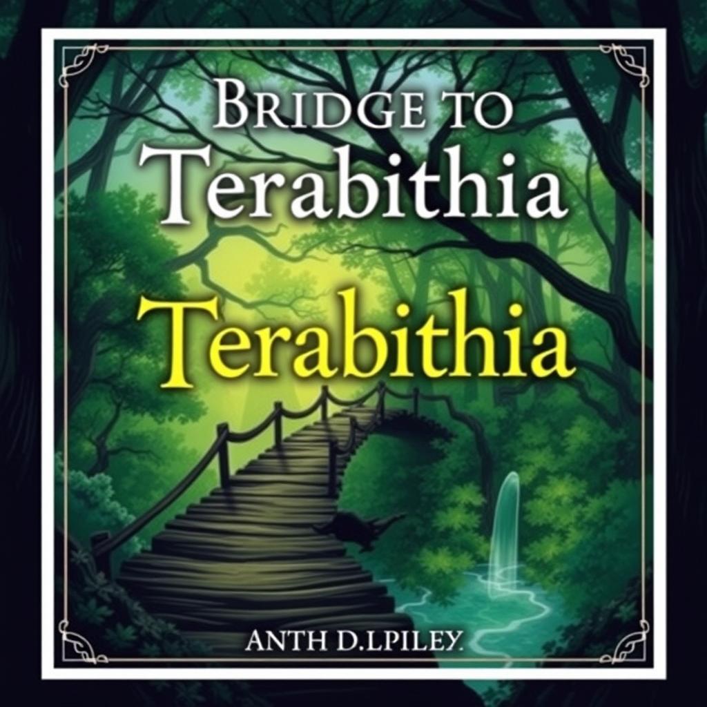 Create a book cover for 'Bridge to Terabithia'
