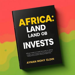 Create a book cover for 'Africa: Land of Invests' by Ayman Mohy Eldin