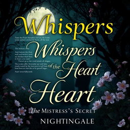 A captivating book cover titled 'Whispers of the Heart: The Mistress's Secret' by nightingale