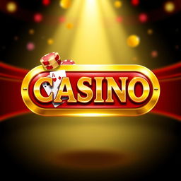 A vibrant and eye-catching button design for a casino