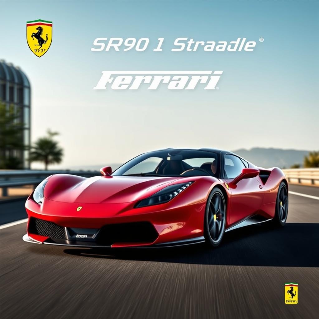 A high-quality image of the Ferrari SF90 Stradale, showcasing its sleek design and advanced technology