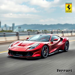 A high-quality image of the Ferrari SF90 Stradale, showcasing its sleek design and advanced technology