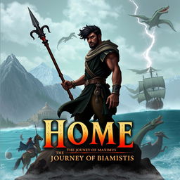 Create a YA fantasy adventure book cover for the book 'Home: The Journey Of Startus Maximus