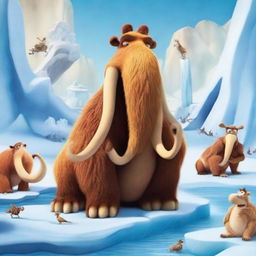 A poster for the fictional movie 'Ice Age 7: Huba on Ice' by Blue Sky Studios and 20th Century Fox, set to release on June 9, 3012