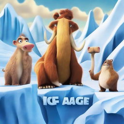 A poster for the fictional movie 'Ice Age 7: Huba on Ice' by Blue Sky Studios and 20th Century Fox, set to release on June 9, 3012