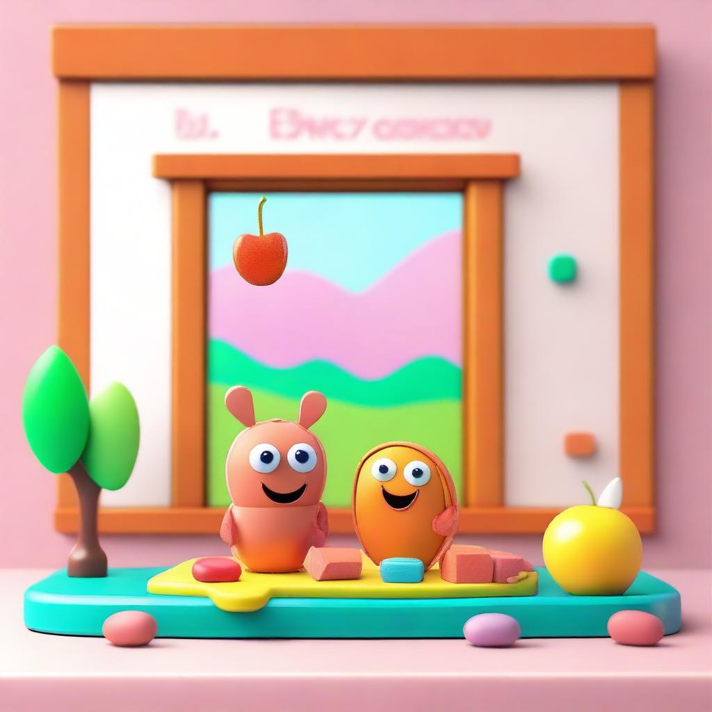 Create an image for 'Penny Object Show (Rated G) (2024)' featuring a cheerful and colorful scene with animated objects like a penny, eraser, and pencil interacting in a friendly and playful environment