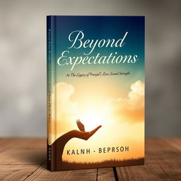 Create a captivating book cover for a book titled 'Beyond Expectations: The Legacy of Pranjal’s Love and Strength'