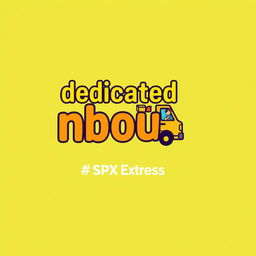 A t-shirt design featuring the words 'dedicated inbound' with a caricature theme of SPX Express