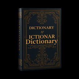 A book cover design for a dictionary