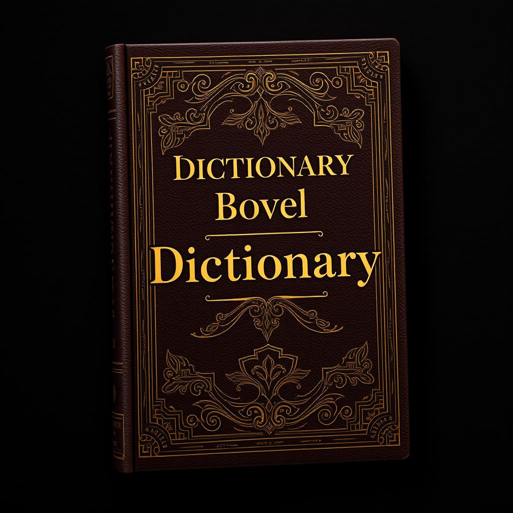 A book cover design for a dictionary