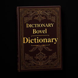 A book cover design for a dictionary