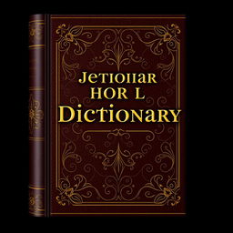 A book cover design for a dictionary