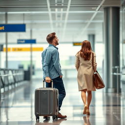 A man carrying a suitcase and a bag is leaving a woman behind with the intention of pursuing education