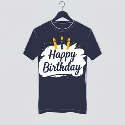 Create a cool yet simple birthday t-shirt design featuring the provided logo