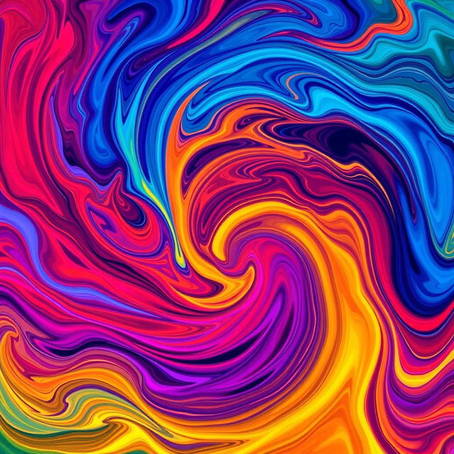 Create an abstract book cover featuring vibrant and swirling colors