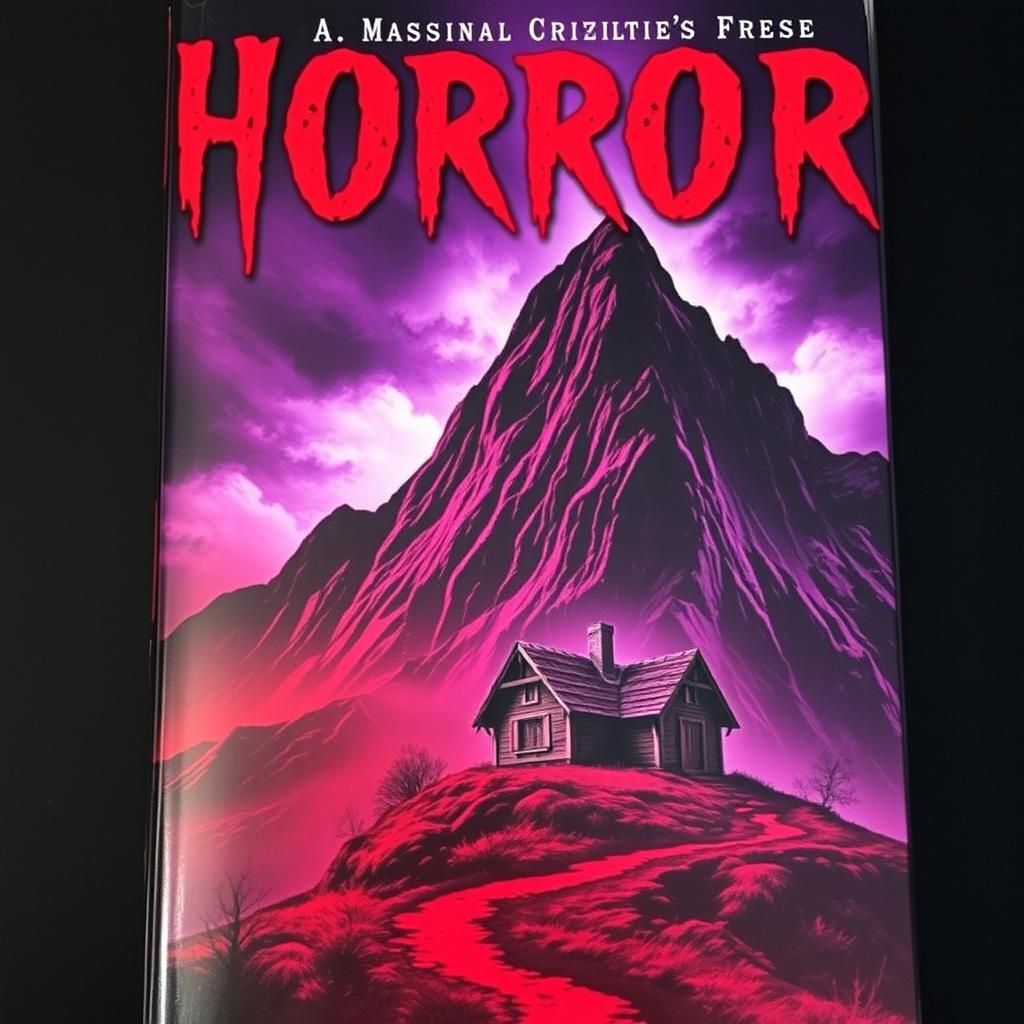 A cover for a horror book featuring a mixture of red, purple, and black colors