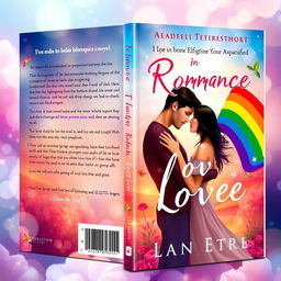 Create a captivating book cover for a romance novel featuring LGBTQIA+ themes